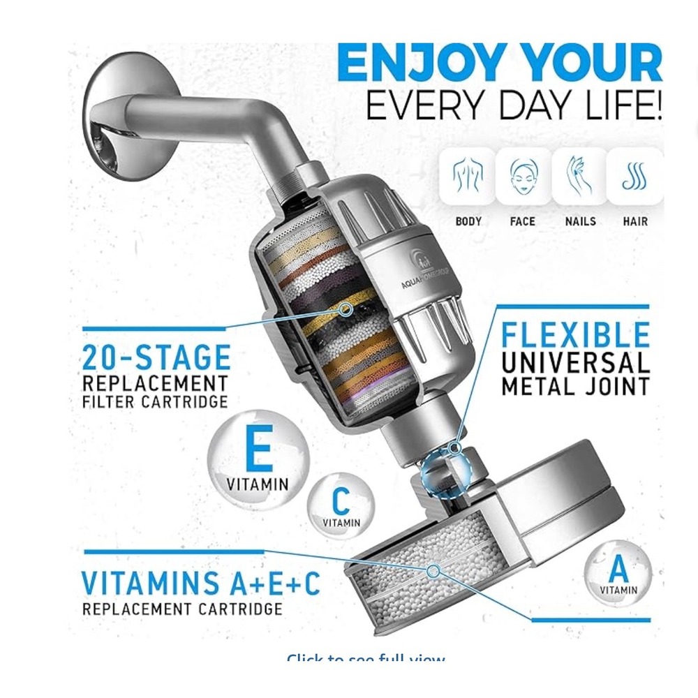 Aqua HomeGroup Filtered Shower Head & 20 Stage Shower Filter Chrome - Picture 6 of 6